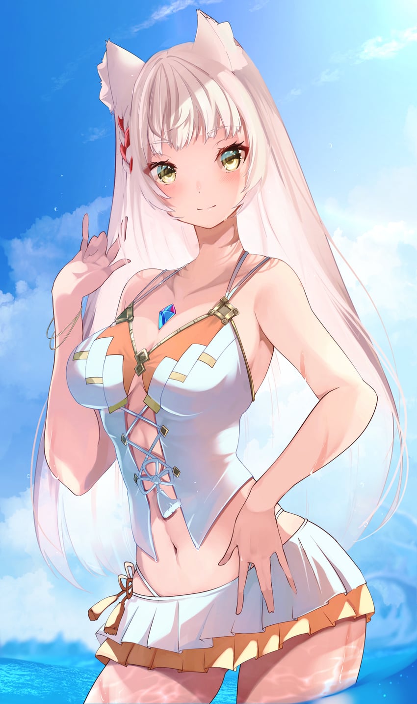 mio (xenoblade chronicles and 1 more) drawn by risumi_(taka-fallcherryblossom)