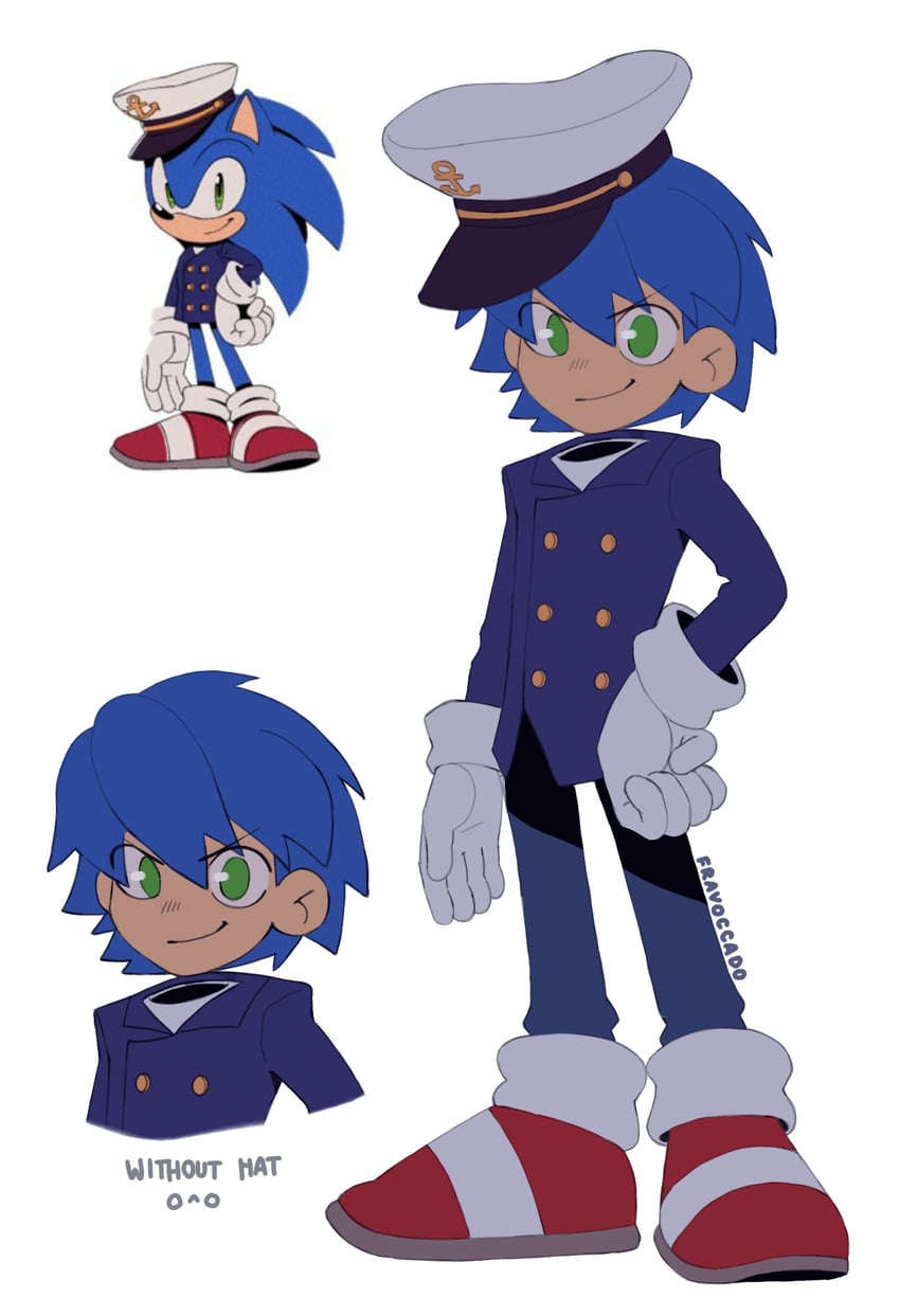 sonic the hedgehog (sonic and 1 more) drawn by fravoccado