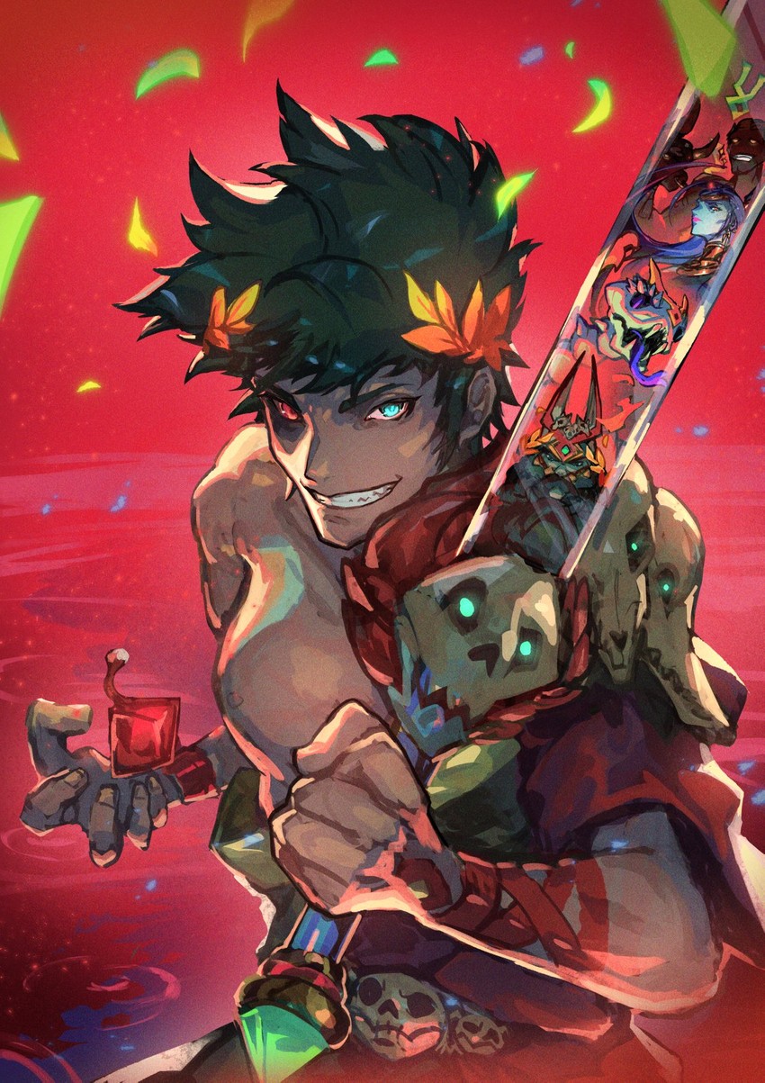zagreus, megaera, hades, theseus, and asterius (hades and 1 more) drawn by nijimaarc