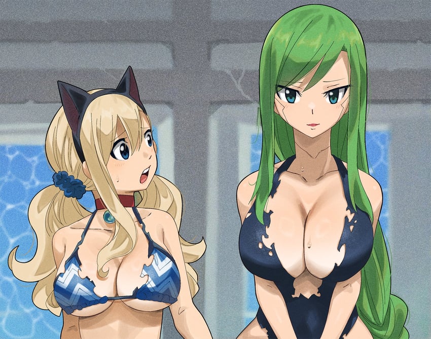 rebecca bluegarden and witch regret (eden's zero) drawn by gaston18