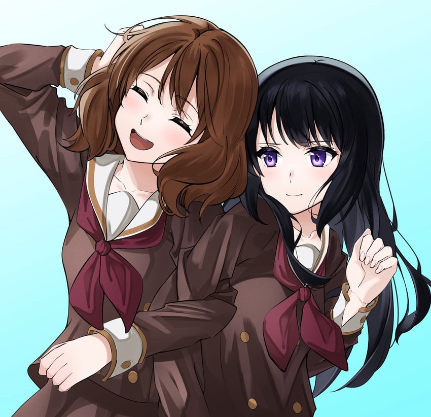 oumae kumiko and kousaka reina (hibike! euphonium) drawn by akane_(tgixb)