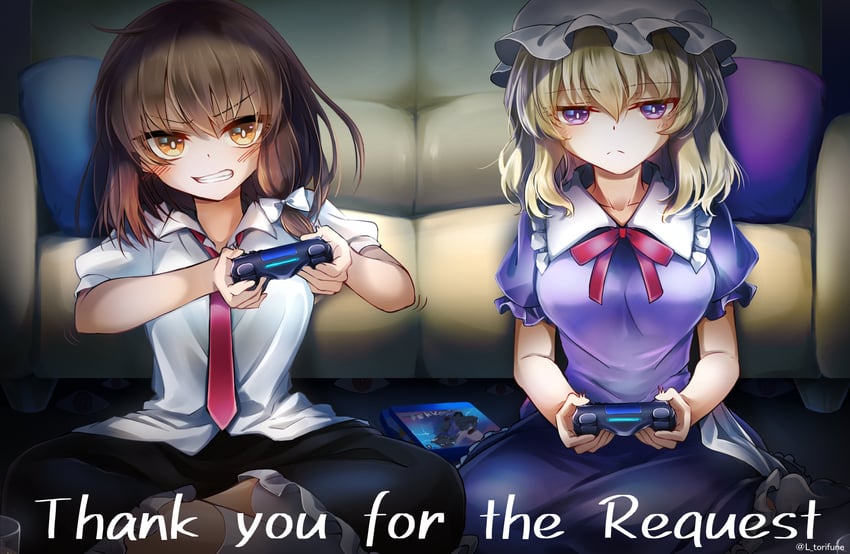 usami renko and maribel hearn (touhou) drawn by kinese_(katasutorohu)