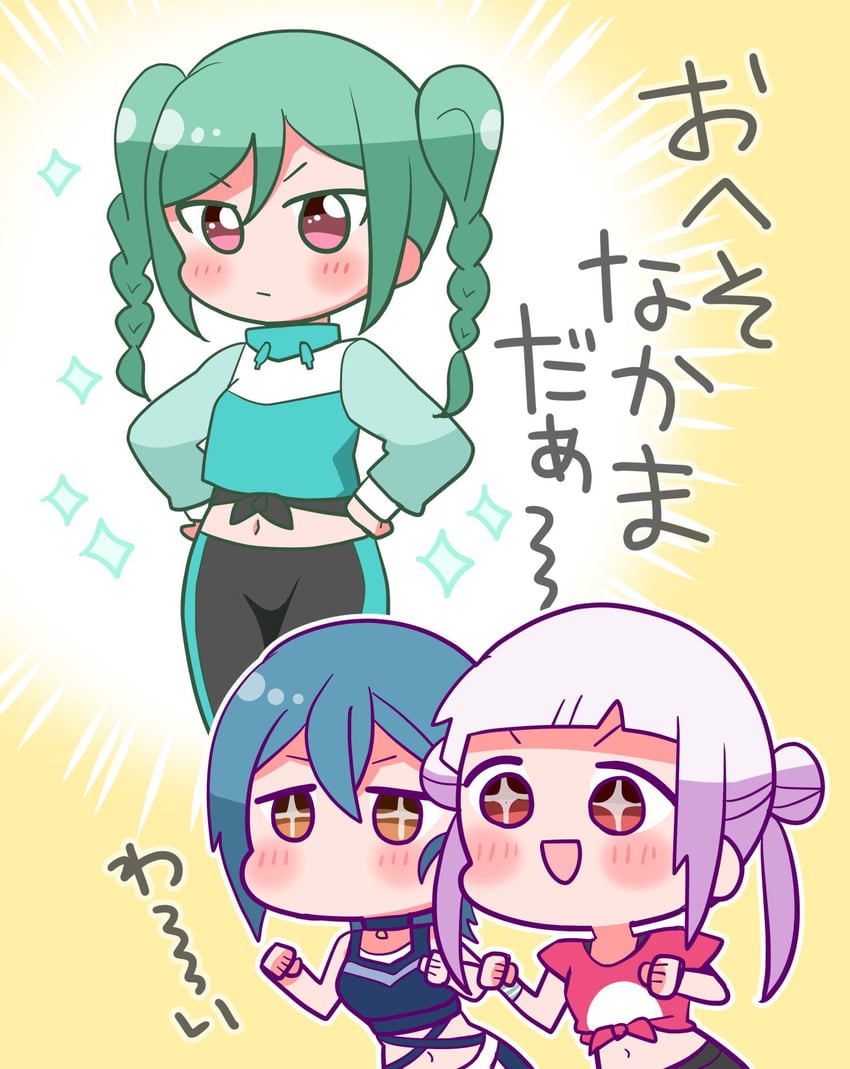 arashi chisato, wakana shiki, and onitsuka tomari (love live! and 1 more) drawn by amagiri_dia
