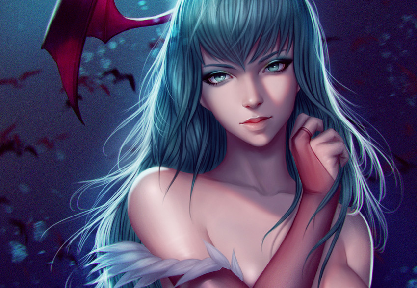 morrigan aensland (darkstalkers) drawn by poenatsha_yuen
