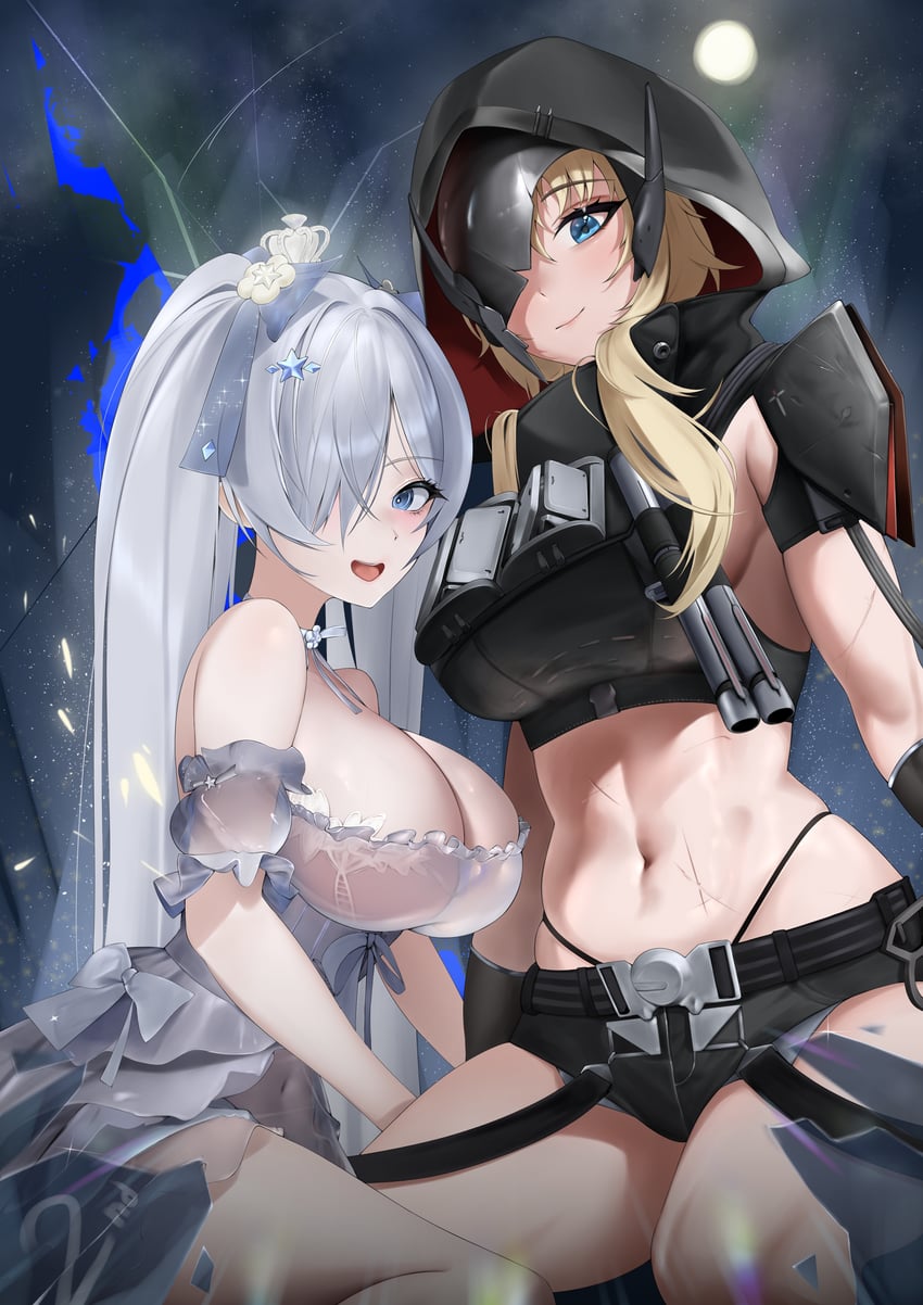 grave and cinderella (goddess of victory: nikke) drawn by ryuvie