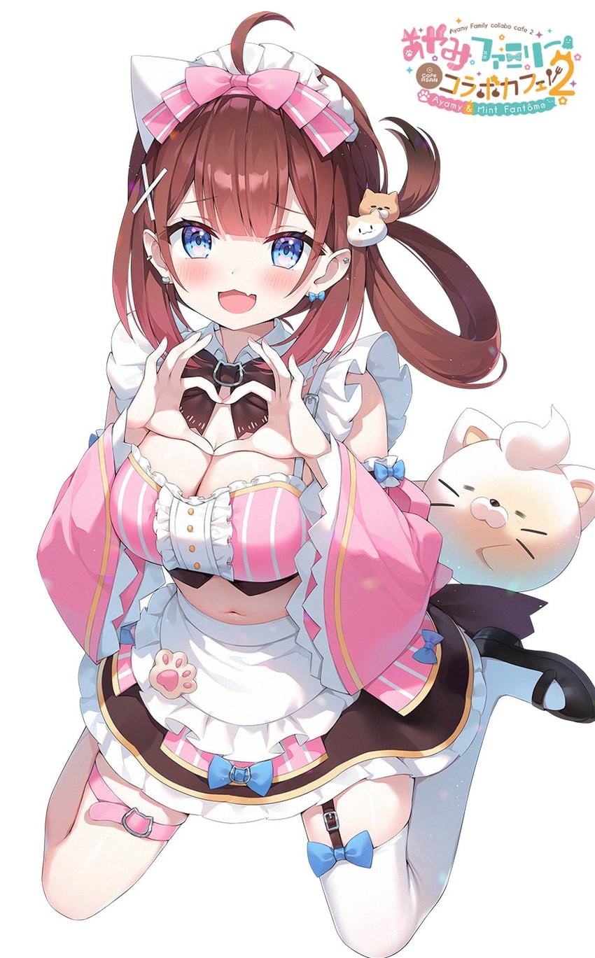 mint fantome and ayamy (indie virtual youtuber) drawn by ayamy