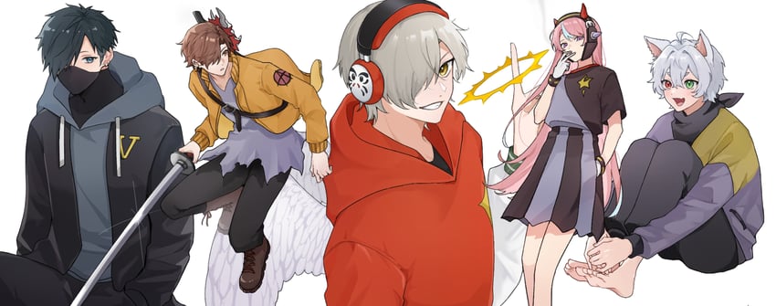 daruma is god, selly55, arisakaaa, and ras (crazy raccoon) drawn by kusa_mo_chi