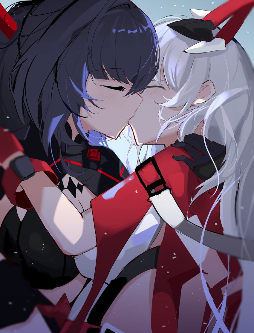 kiana kaslana and raiden mei (honkai and 1 more) drawn by sparks_summer