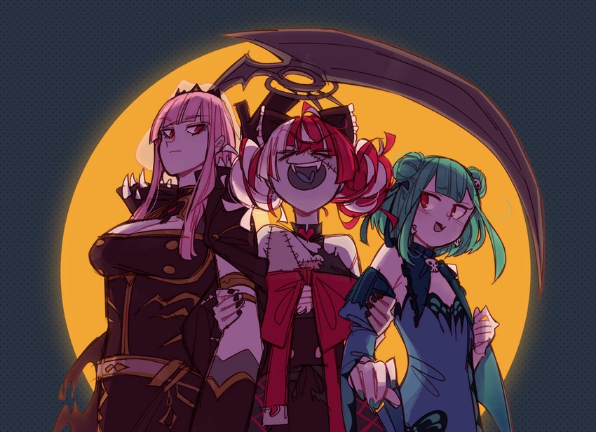mori calliope, uruha rushia, and kureiji ollie (hololive and 2 more) drawn by gutalalaman