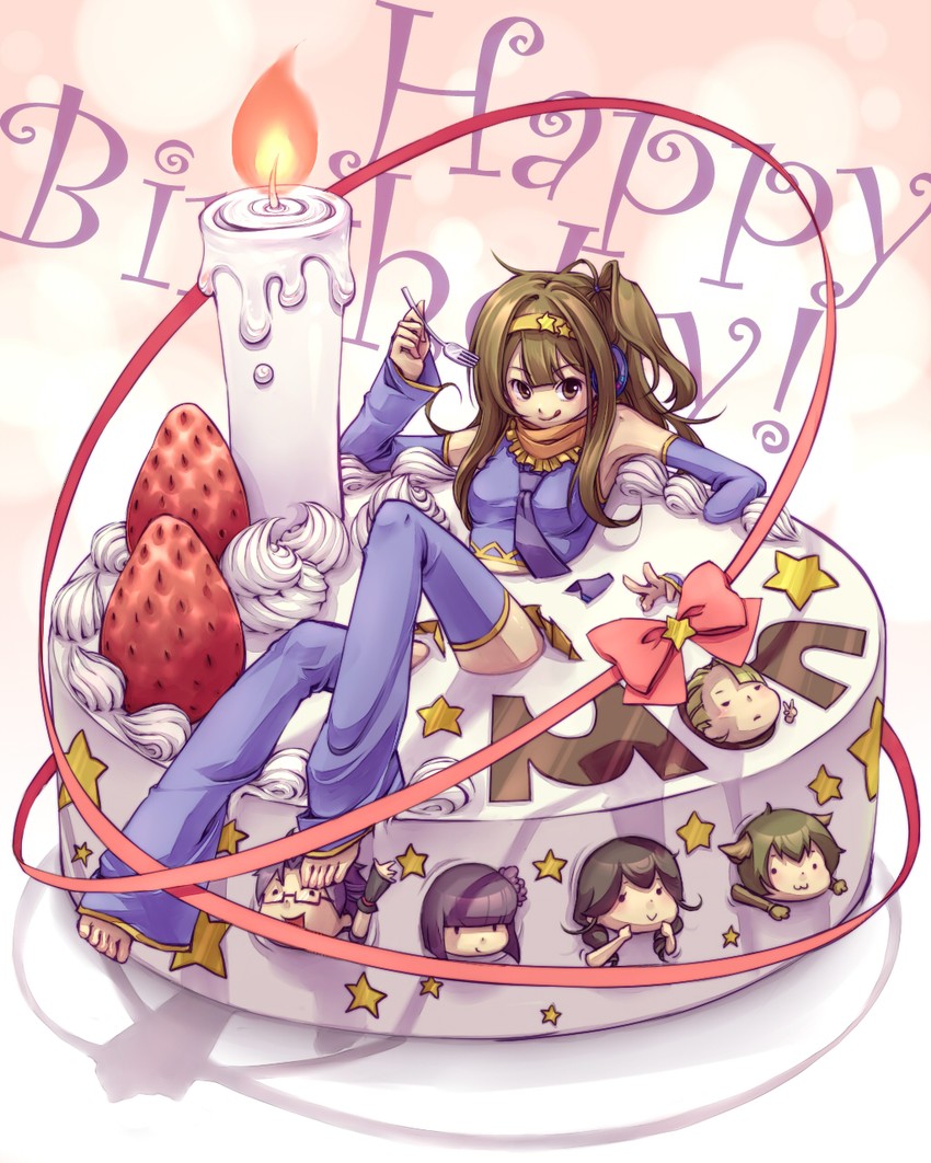 mirine mon, imone run, akane kii, and rorine komu (utau) drawn by hanaji