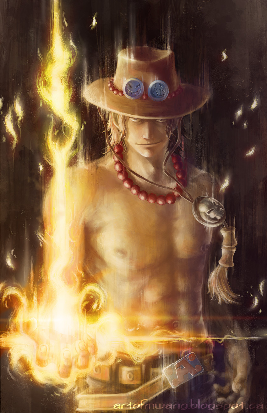 portgas d. ace (one piece) drawn by mikael_wang