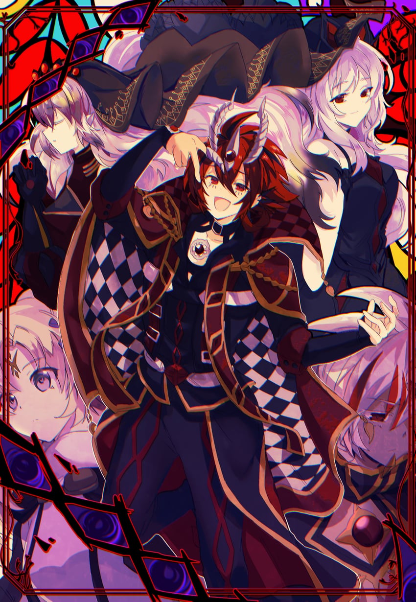 ecclesia, incredible ecclesia the virtuous, albaz, fallen of albaz, blazing cartesia the virtuous, and 3 more (yu-gi-oh!) drawn by ka_(haterun)