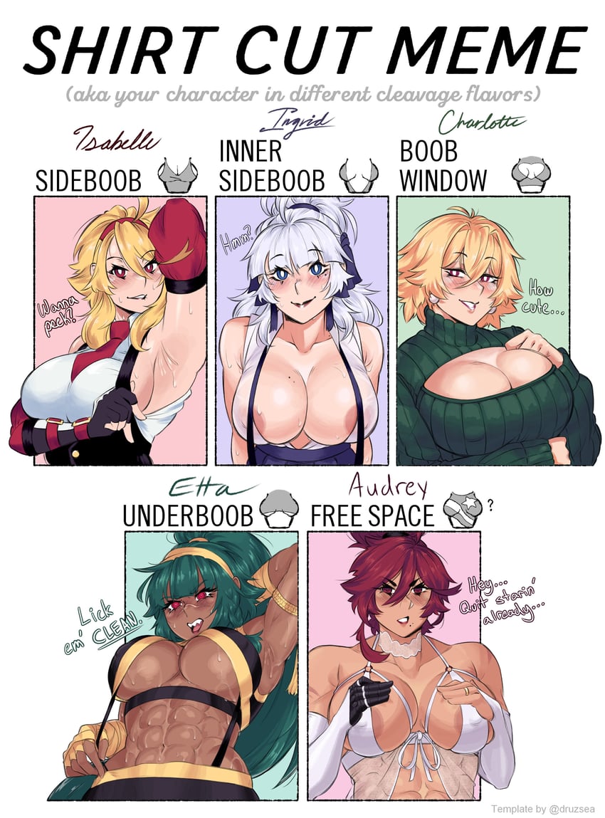 isabelle, charlotte, audrey, etta, and ingrid (original) drawn by isabongos  | Danbooru
