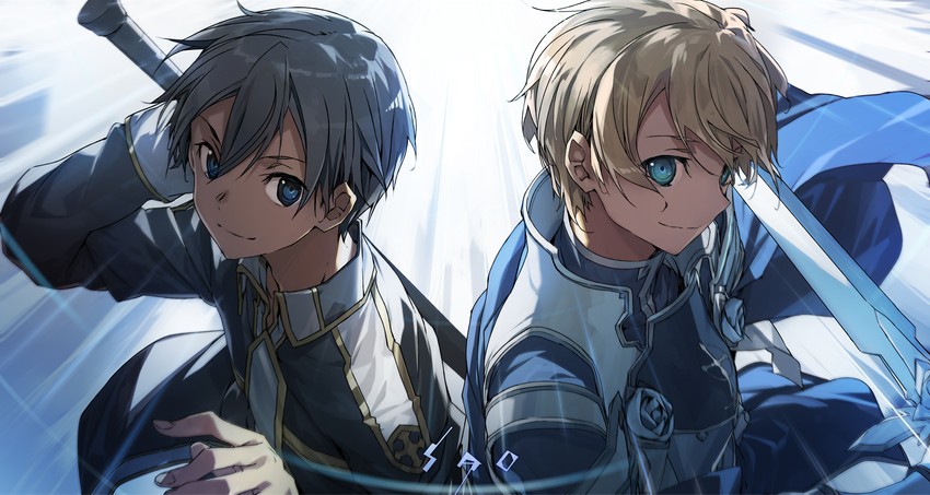 kirito and eugeo (sword art online and 1 more) drawn by bunbun
