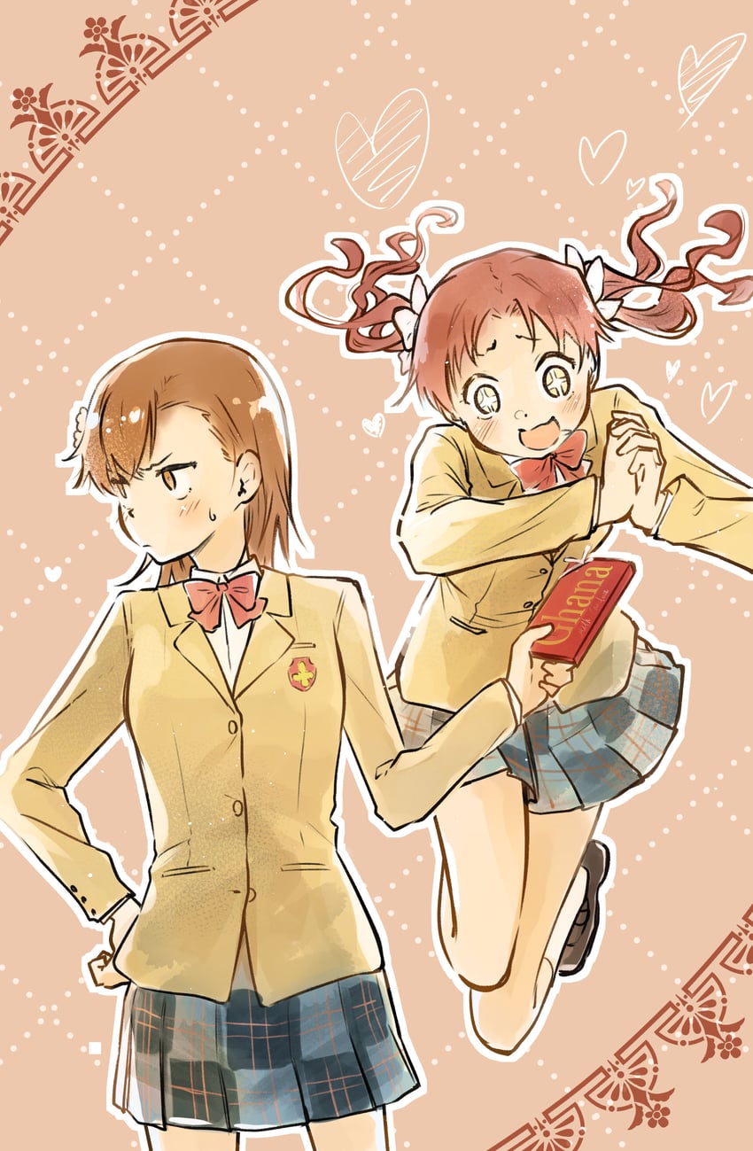 misaka mikoto and shirai kuroko (toaru majutsu no index and 1 more) drawn by yuuki_(qgbugtbhbxn5ts9)