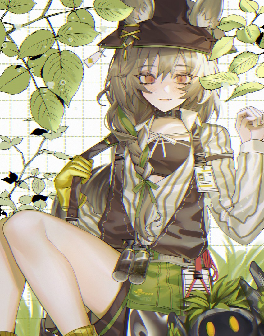 beanstalk and domesticated metal crab (arknights) drawn by chise_(cym23730)