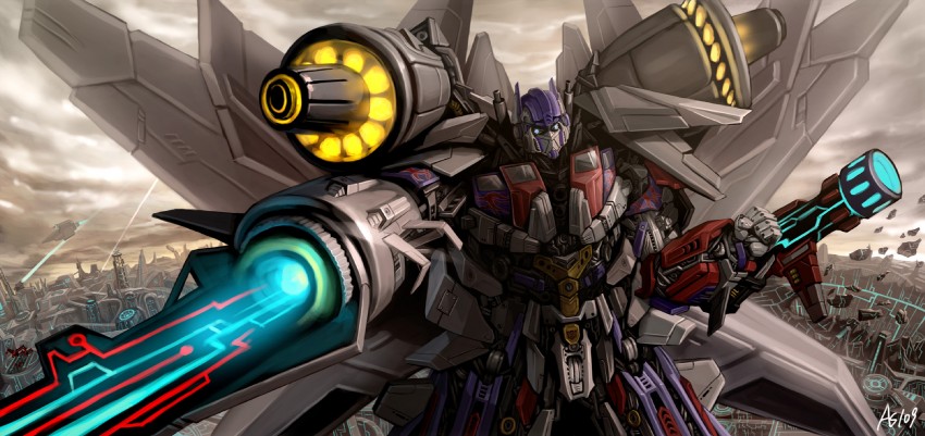 optimus prime and jetfire (transformers and 1 more) drawn by as109