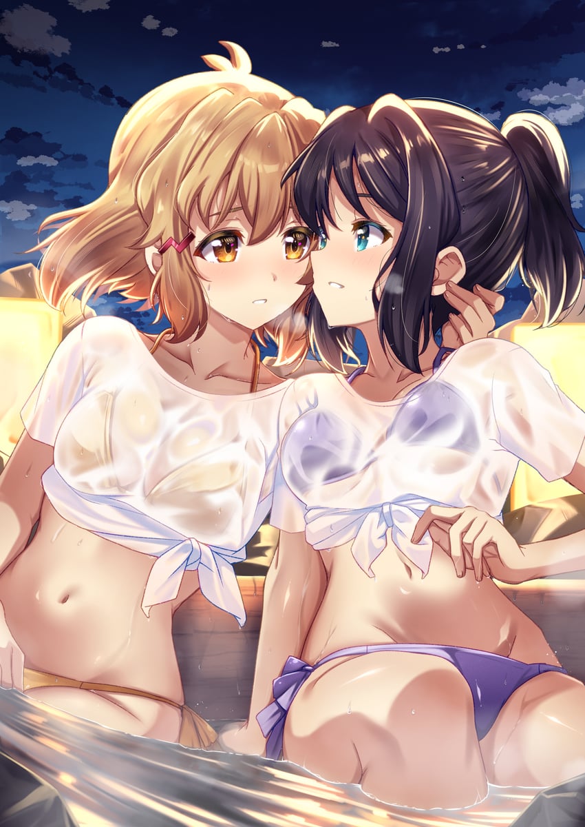 tachibana hibiki and kohinata miku (senki zesshou symphogear) drawn by mad_(hazukiken)