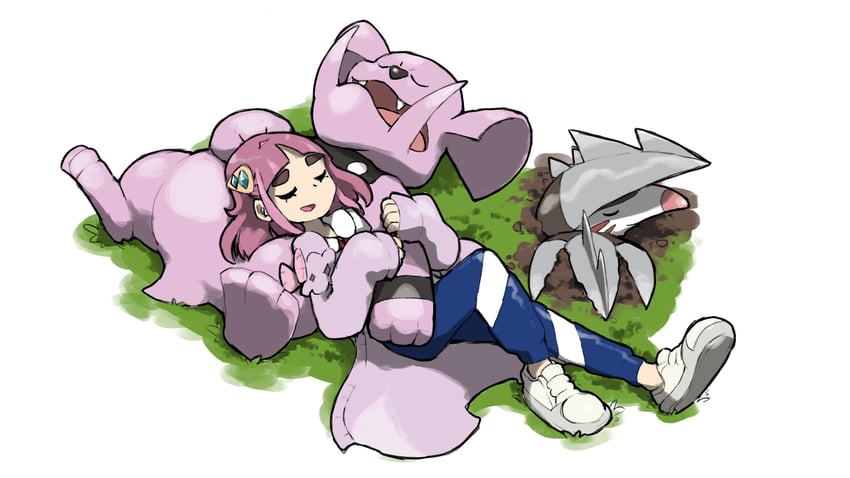 lacey, excadrill, and granbull (pokemon and 1 more) drawn by blacknirrow