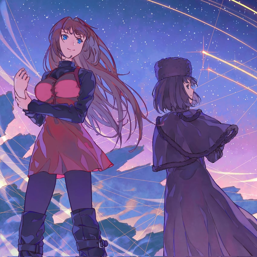 aozaki aoko and kuonji alice (fate and 2 more) drawn by shinkami_hiroki