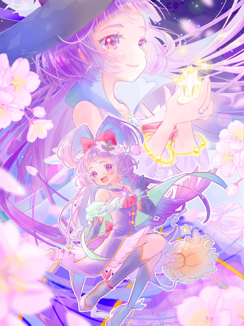 izayoi liko and cure magical (precure and 1 more) drawn by lilylily0601