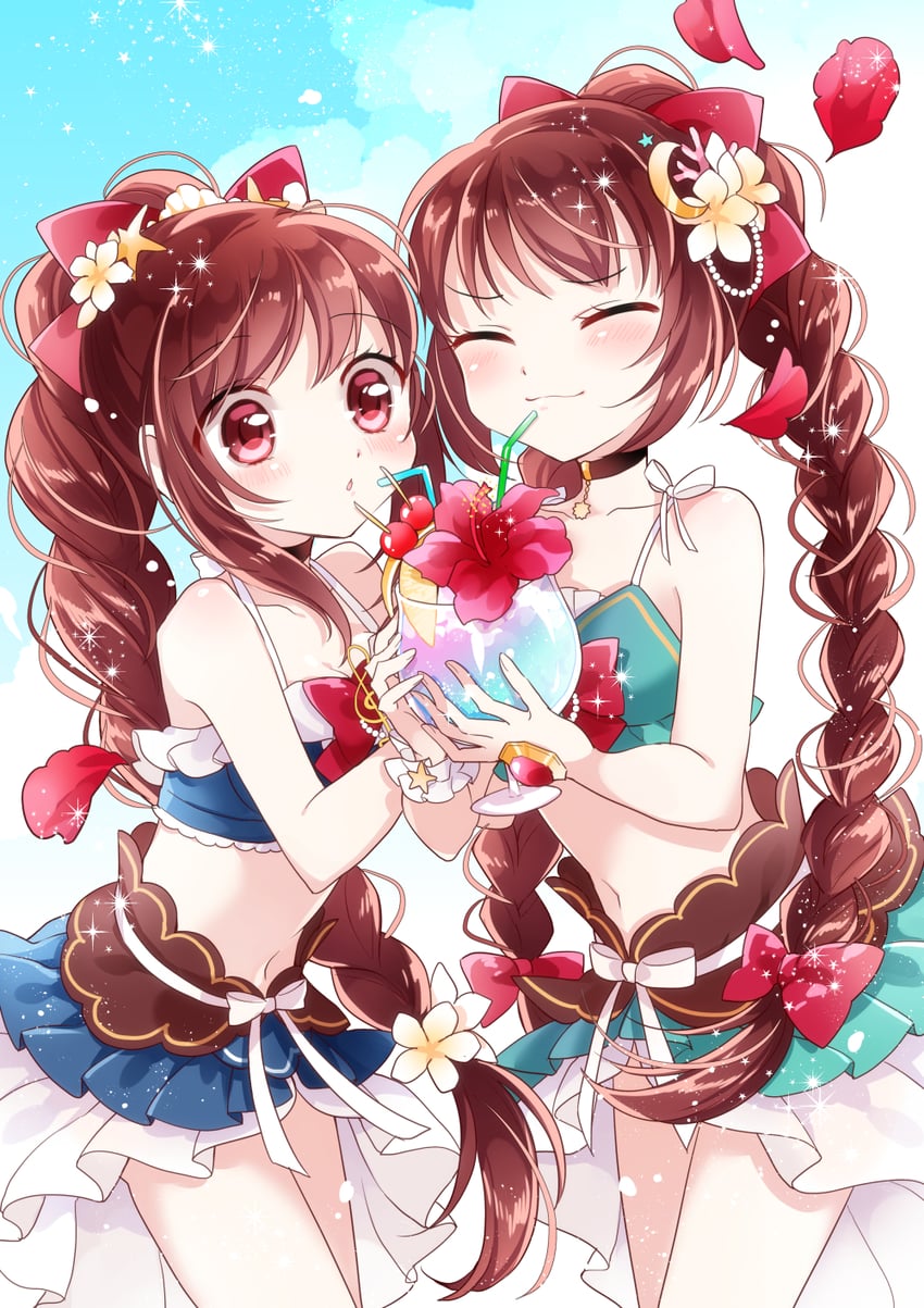 amane tsukuyo and amane tsukasa (mahou shoujo madoka magica and 1 more) drawn by ayumaru_(art_of_life)