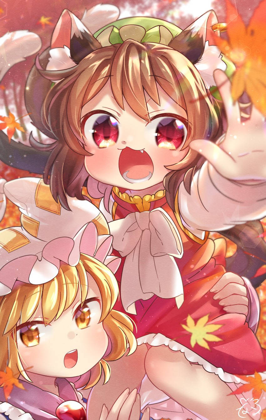 yakumo ran and chen (touhou) drawn by ibaraki_natou