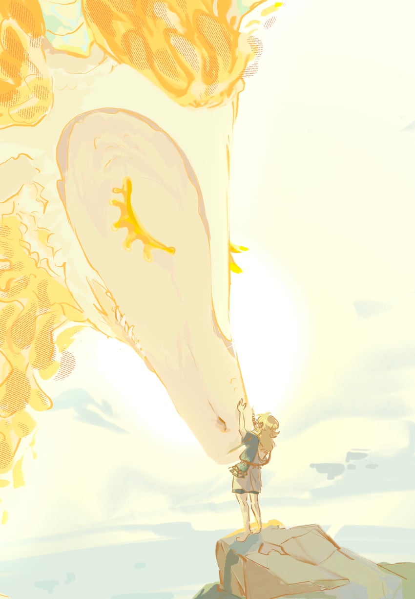 link and light dragon (the legend of zelda and 1 more) drawn by poppibuster
