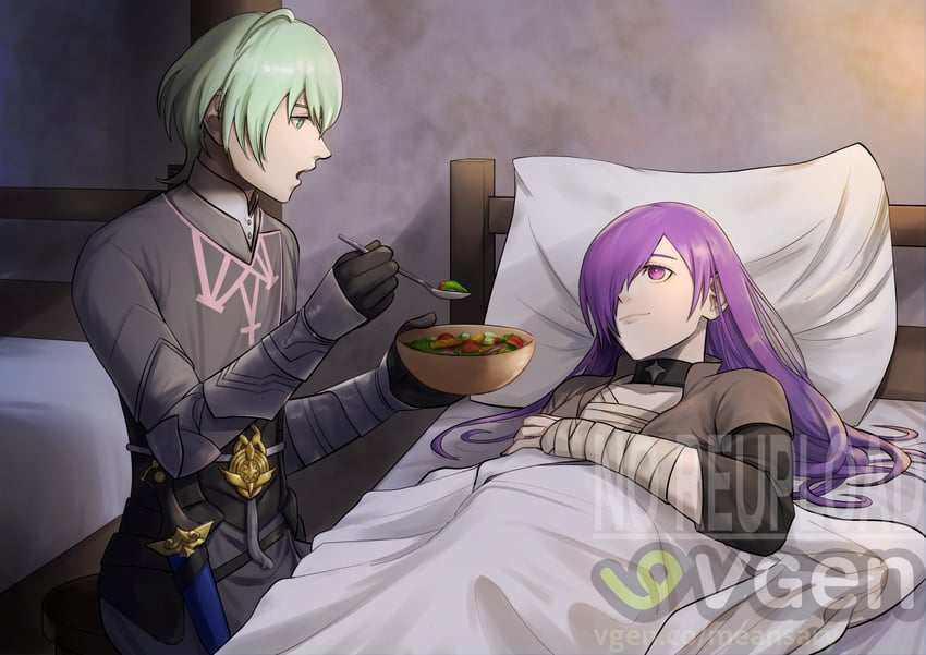 male byleth and female shez (fire emblem and 2 more) drawn by meansary