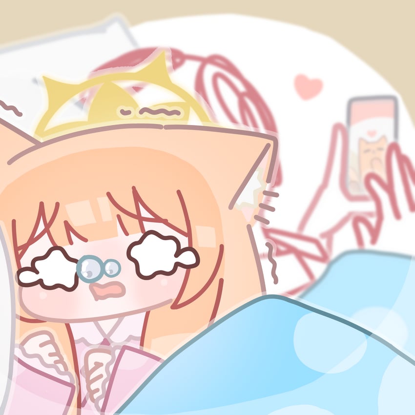 sensei, doodle sensei, and mari (blue archive) drawn by horuhara
