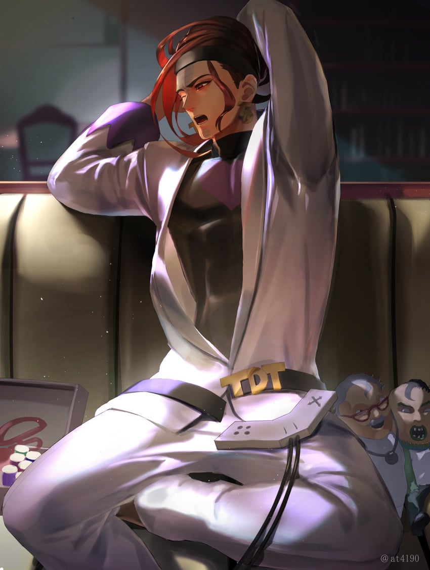 terence t. d'arby (jojo no kimyou na bouken and 1 more) drawn by zouhyou_(at4190)