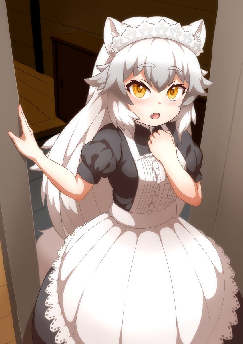 arctic fox (kemono friends and 1 more) drawn by ev_(kemomimizuku)