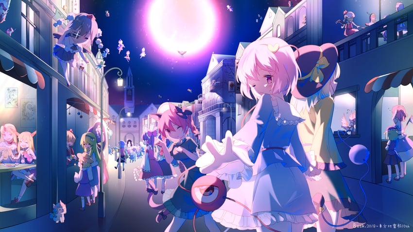 hakurei reimu, kirisame marisa, remilia scarlet, flandre scarlet, izayoi sakuya, and 58 more (touhou) drawn by baozishark