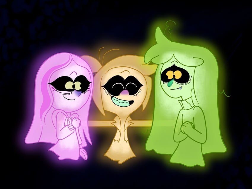 andrea davenport, molly mcgee, and libby stein-torres (the ghost and molly mcgee) drawn by joseartcentenoofficial