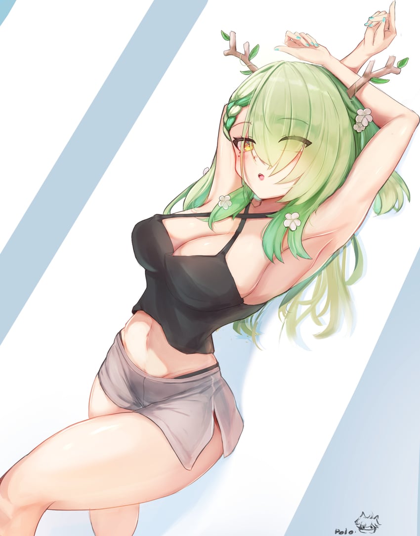 ceres fauna (hololive and 1 more) drawn by psypolo_d