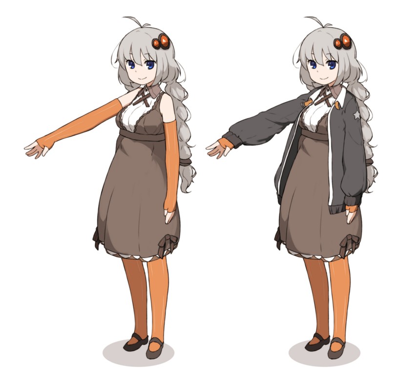 kizuna akari (vocaloid and 1 more) drawn by amonitto