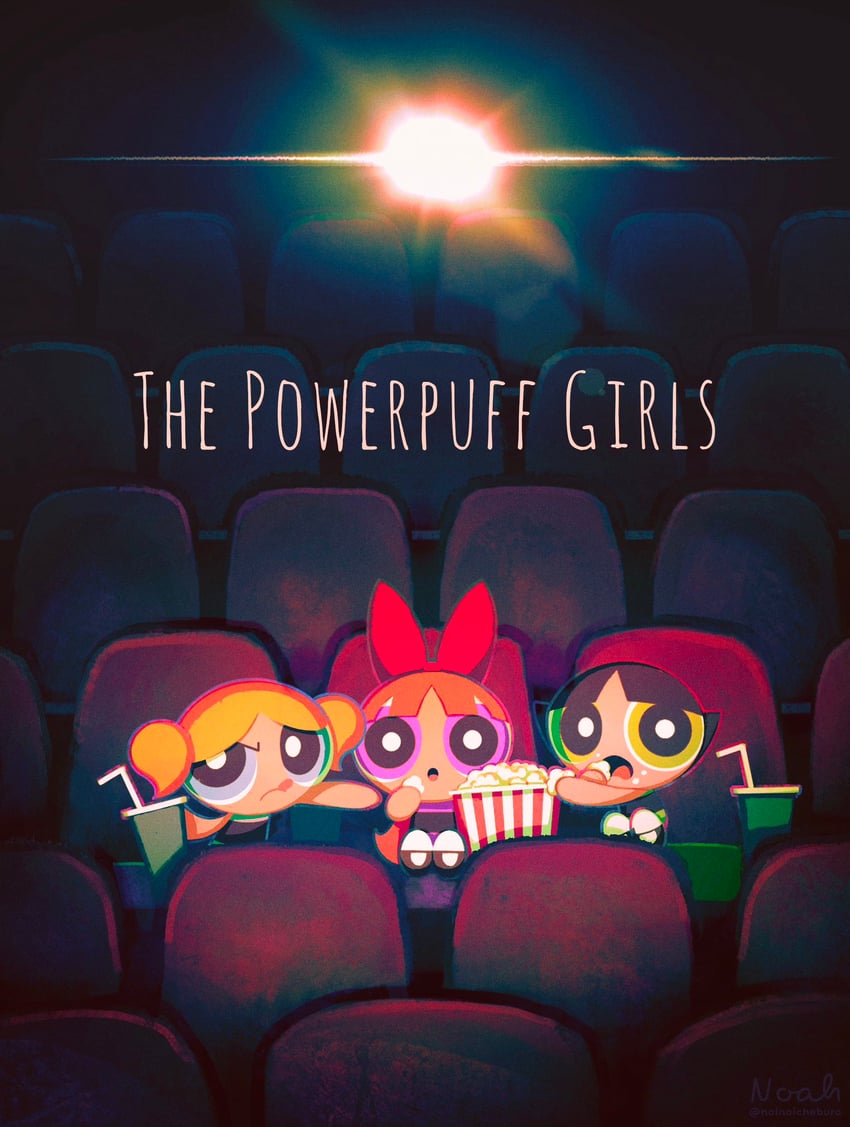buttercup, blossom, and bubbles (powerpuff girls) drawn by noah_(rokoroko)