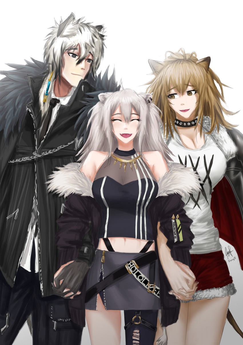 shishiro botan, siege, and silverash (hololive and 1 more) drawn by fangz