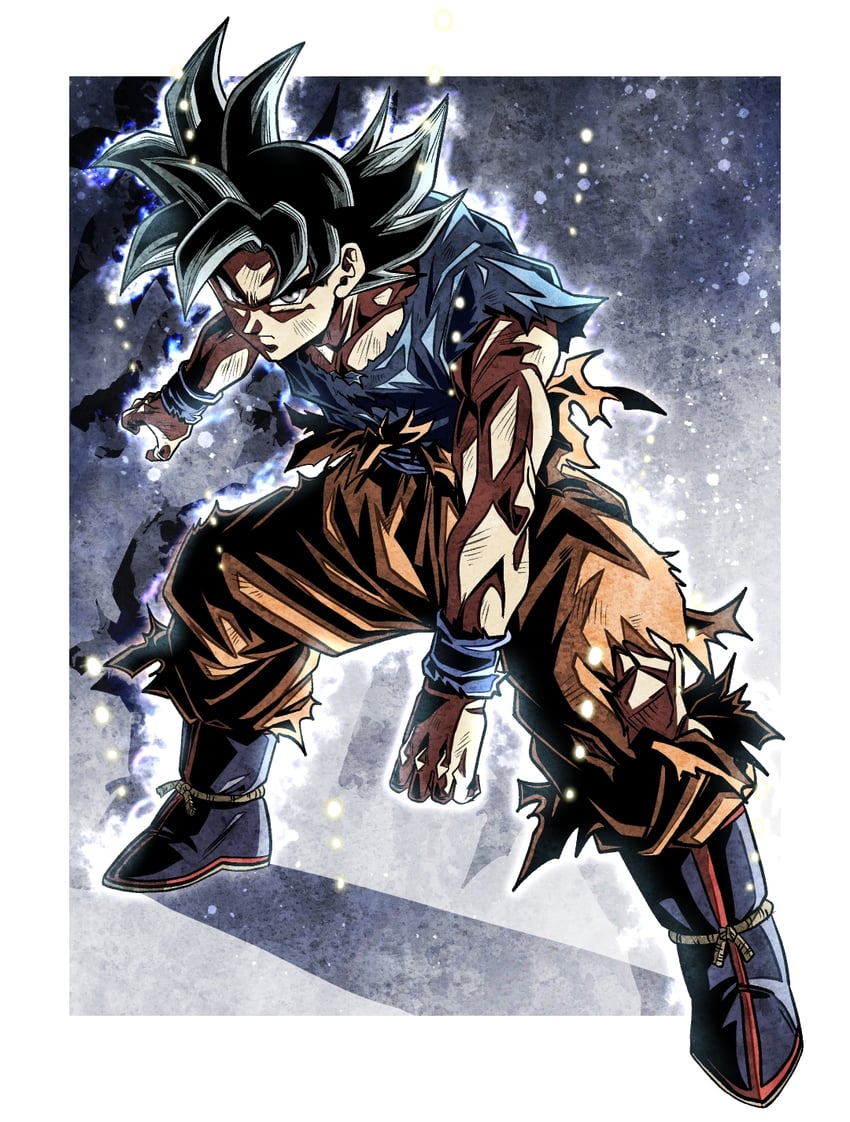 son goku (dragon ball and 1 more) drawn by ushi_(akabec0)