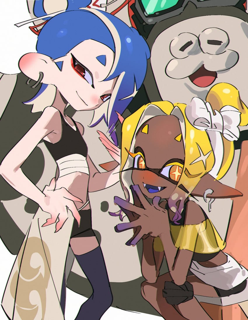 shiver, frye, and big man (splatoon and 1 more) drawn by namazuoku