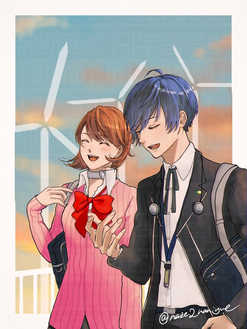 yuuki makoto and takeba yukari (persona and 1 more) drawn by naze2naniyue