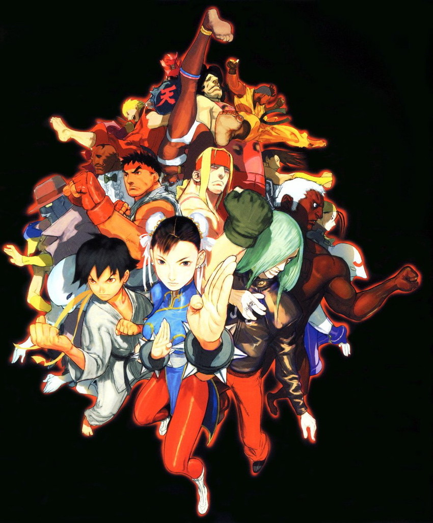 chun-li, ryu, ken masters, makoto, ibuki, and 13 more (street fighter and 1 more) drawn by ikeno_daigo