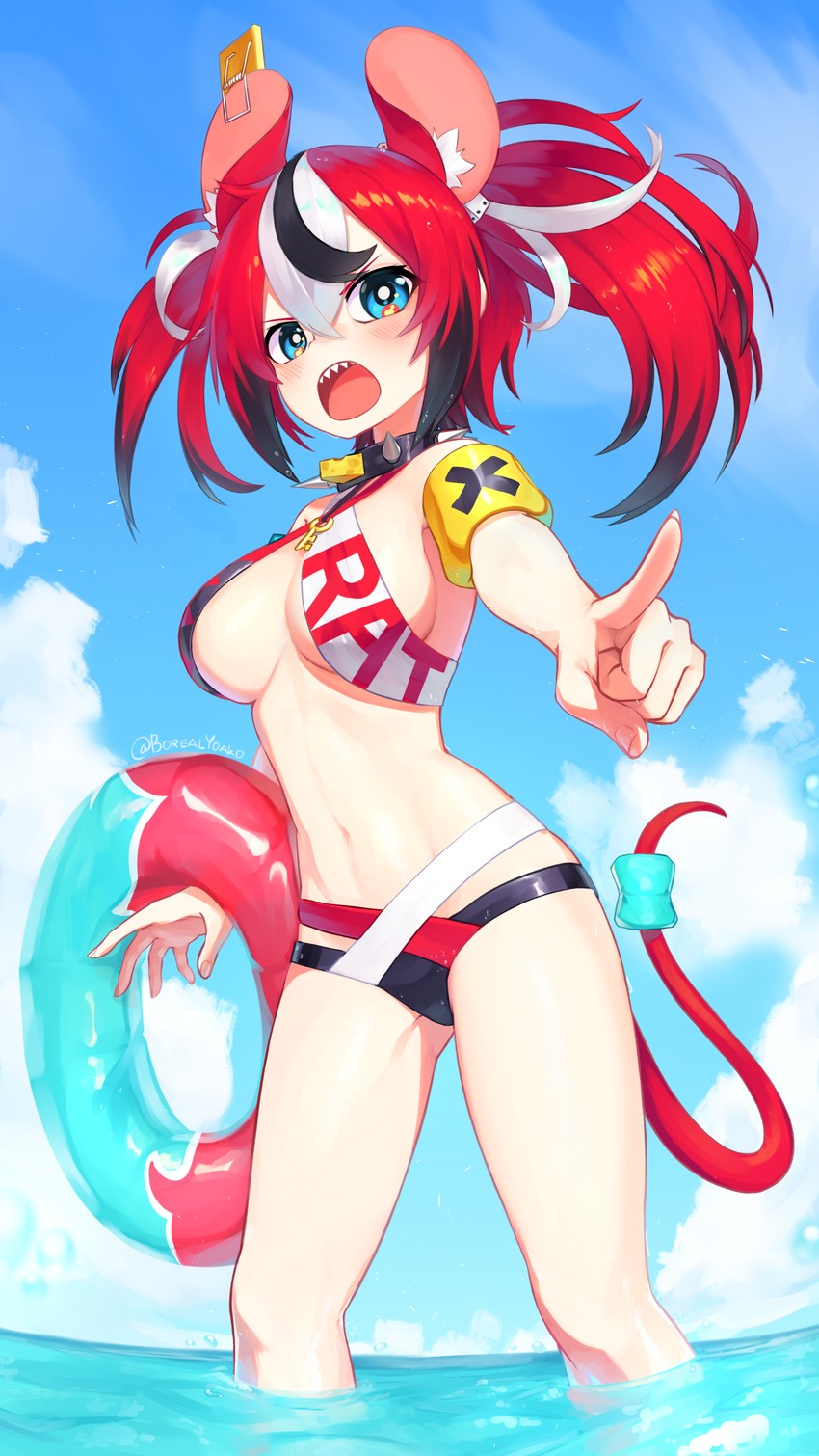 hakos baelz (hololive and 1 more) drawn by yoako