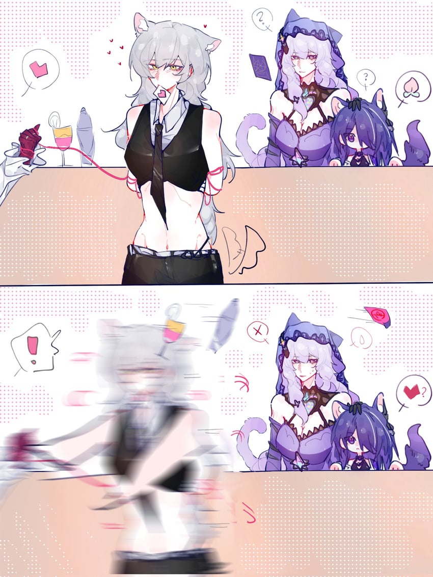 trailblazer, stelle, kafka, acheron, and black swan (honkai and 1 more) drawn by roymsygxelaxpgk