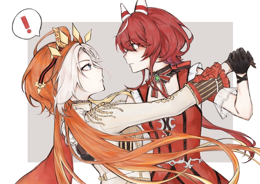 orfevre and win variation (umamusume) drawn by aburi-gatana