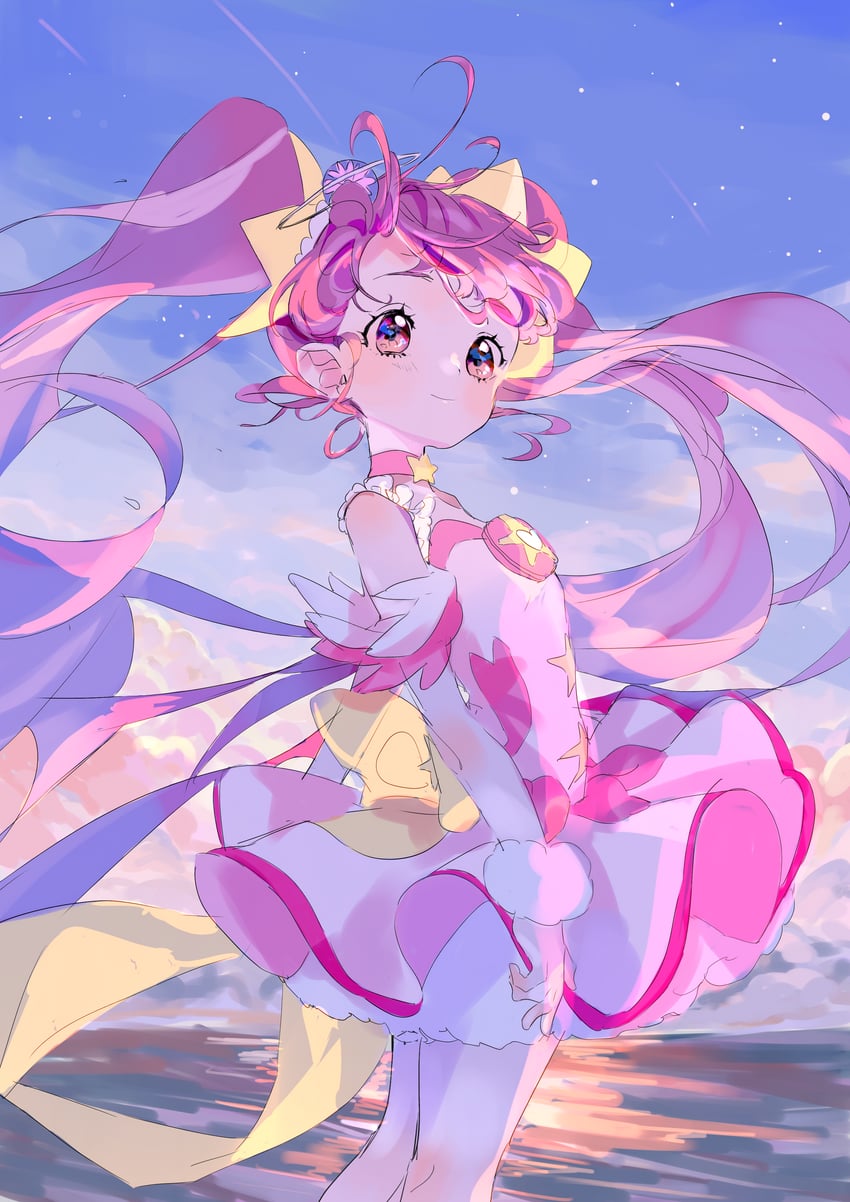 hoshina hikaru and cure star (precure and 1 more) drawn by seika_(yuimarutoka0219)