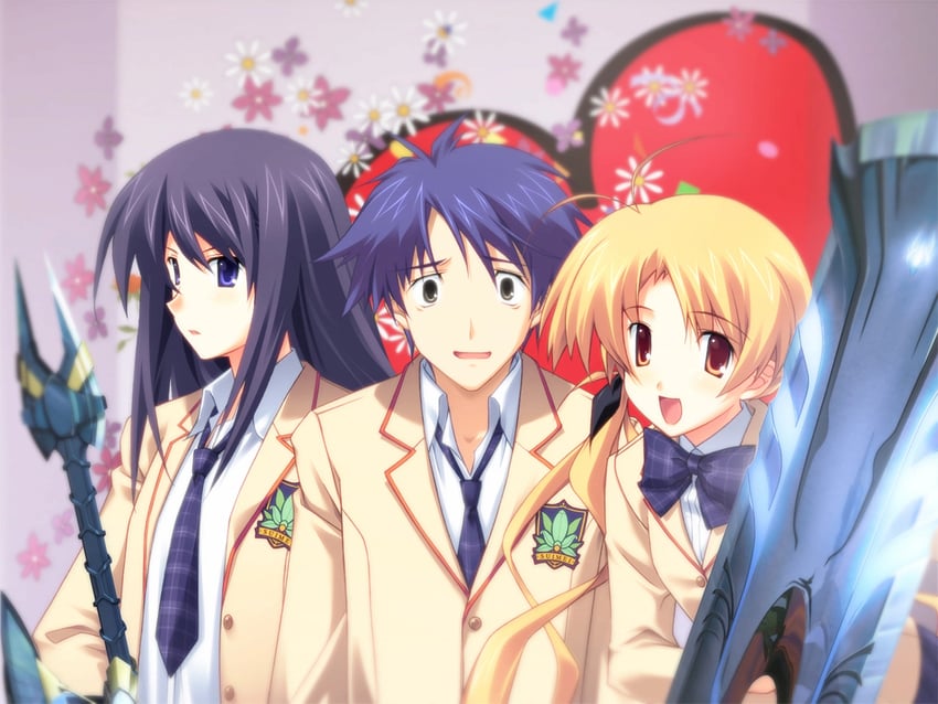 nishijou takumi, orihara kozue, and aoi sena (chaos;head) drawn by matsuo_yukihiro