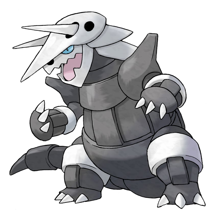 aggron (pokemon and 1 more) drawn by sugimori_ken