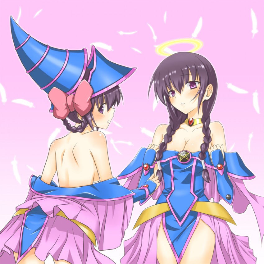 dark magician girl, ayukawa tenri, and diana (yu-gi-oh! and 1 more) drawn by yuto_(dialique)