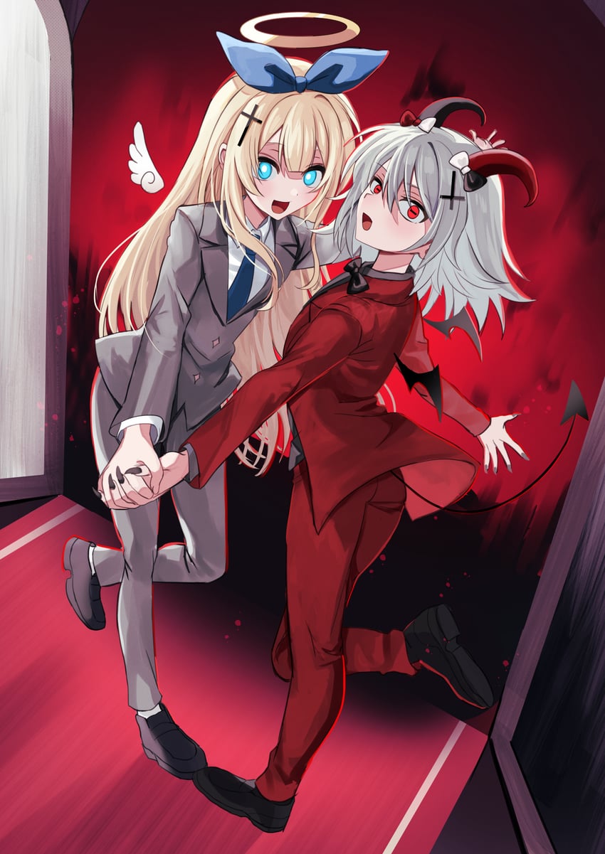 akuma and tenshi (aiobahn and 1 more) drawn by bbb320
